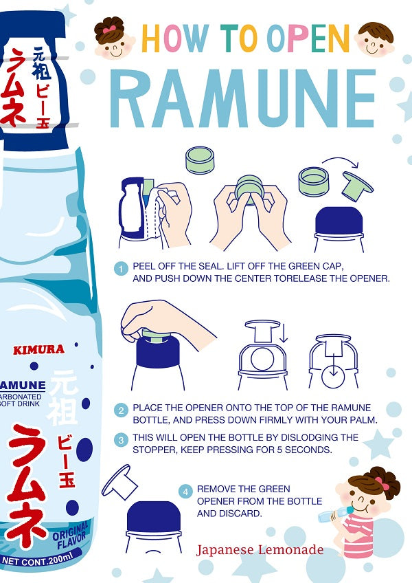 Ramune oranżada japońska, smak pomarańczowy